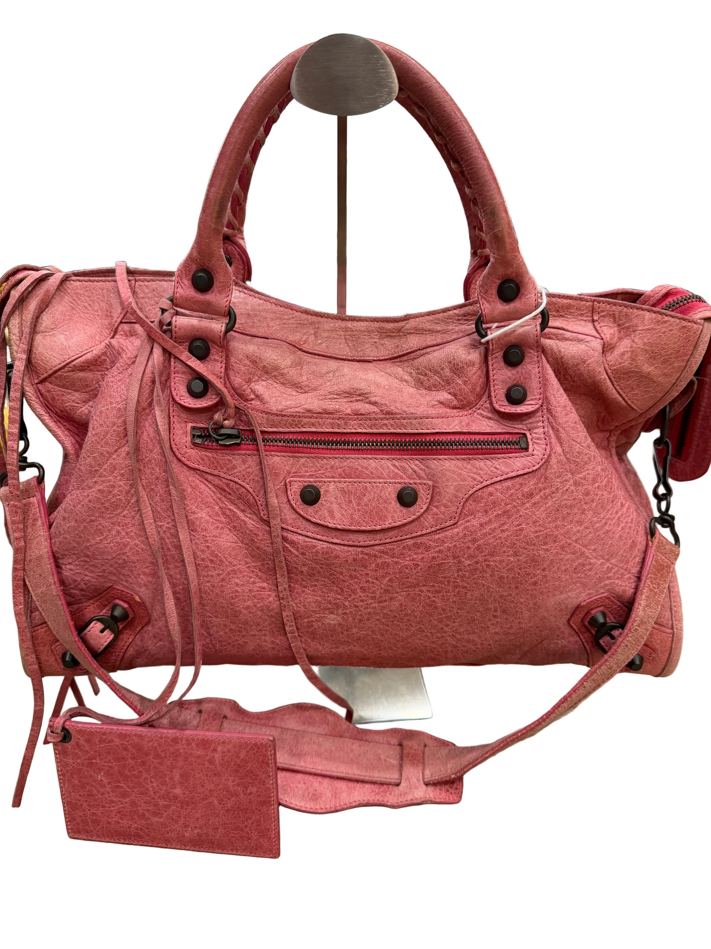 Balenciaga pink city bag