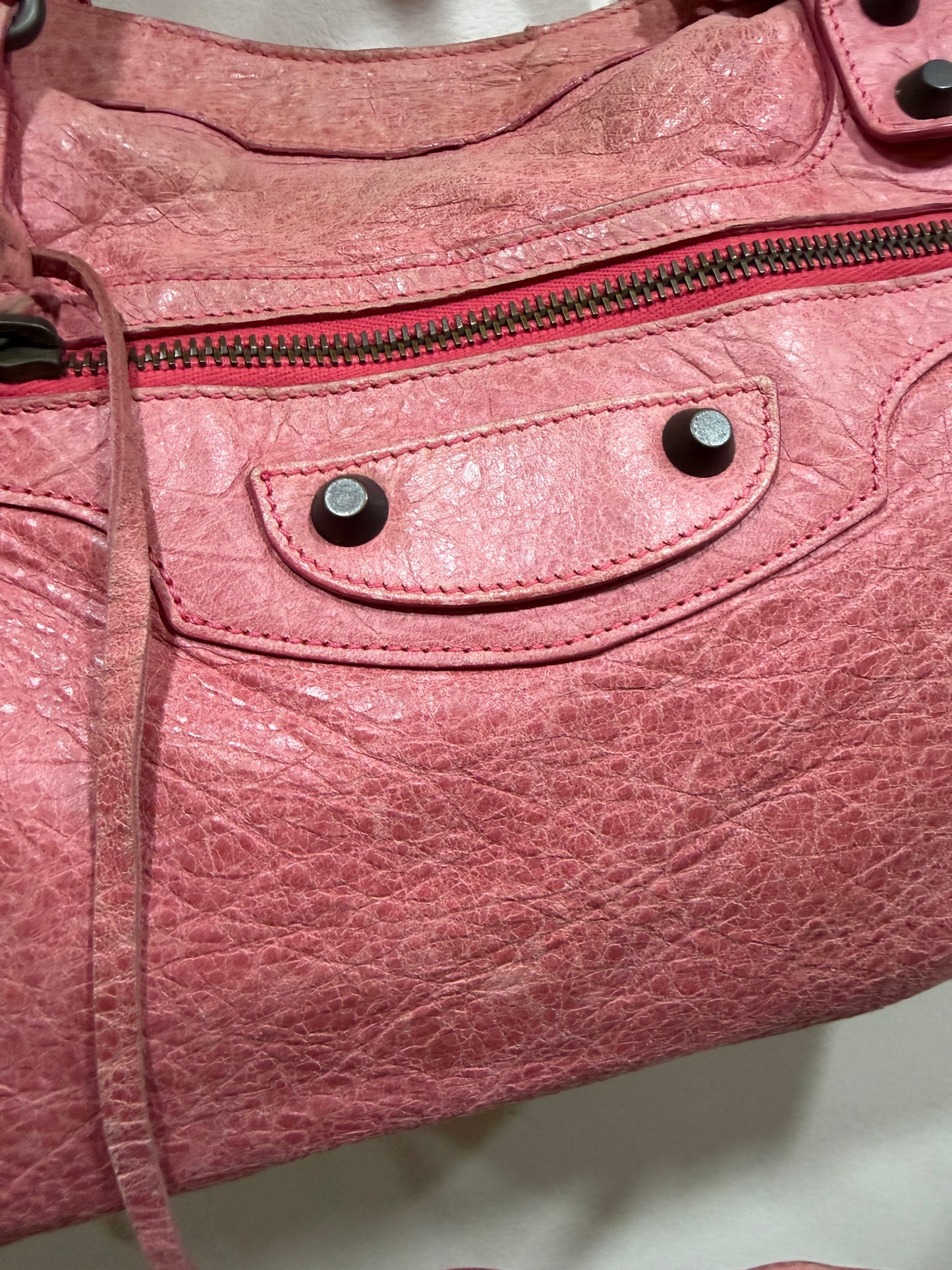 Balenciaga pink city bag