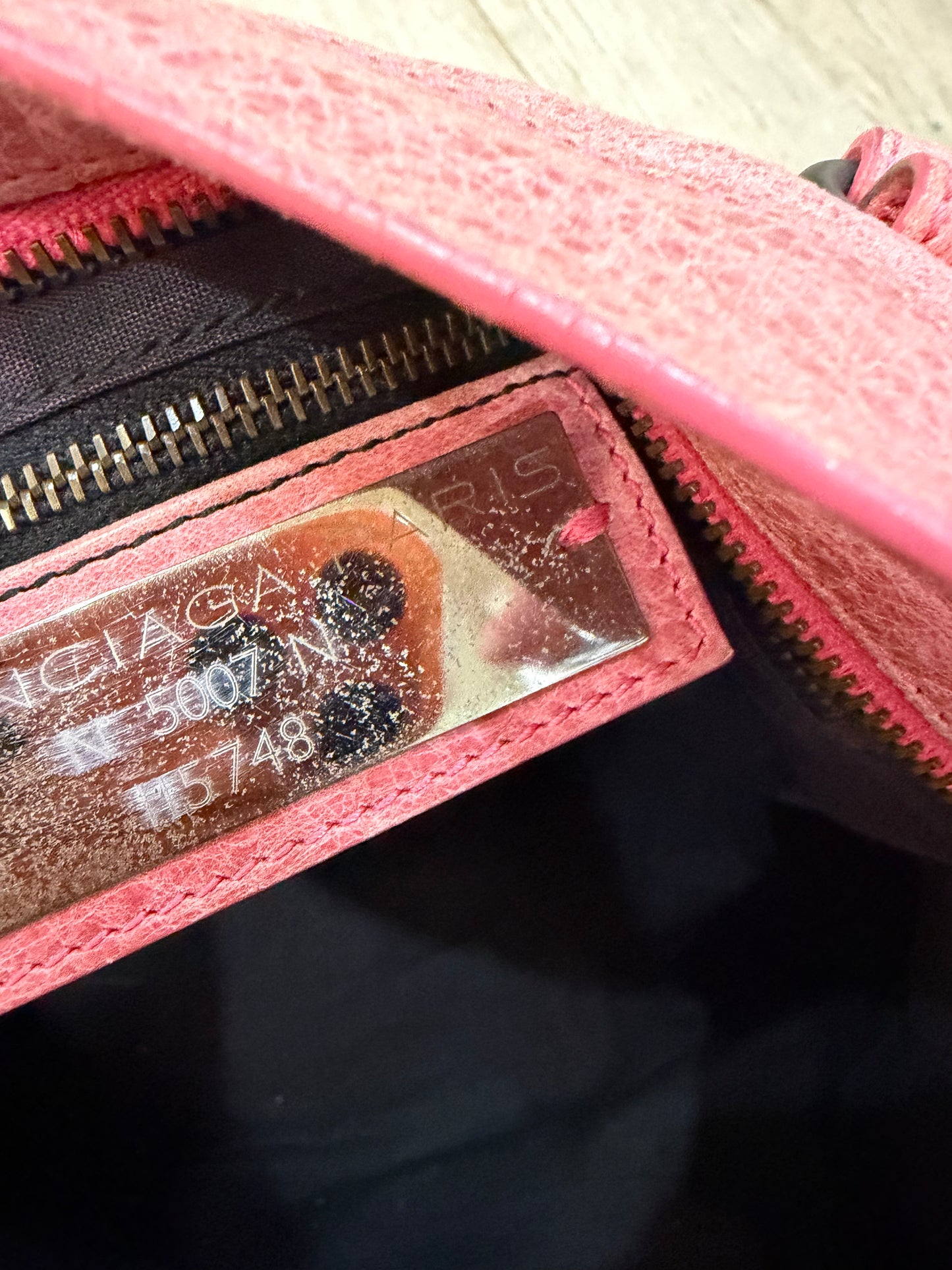 Balenciaga pink city bag