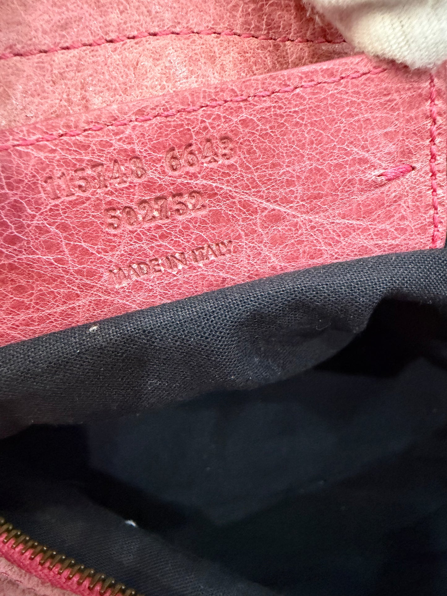 Balenciaga pink city bag