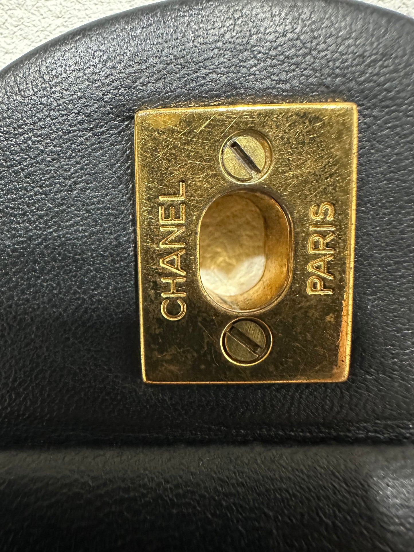 CHANEL Lambskin Chain Backpack 24K gold