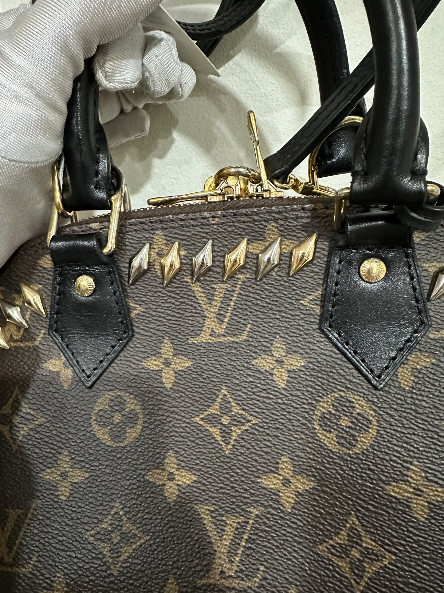 Louis Vuitton Macassar Studded Alma BB