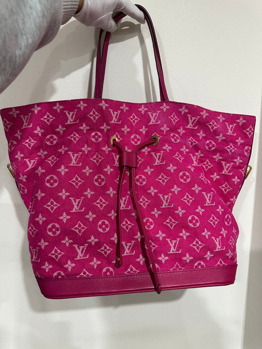 Louis Vuitton neverfull pink denim