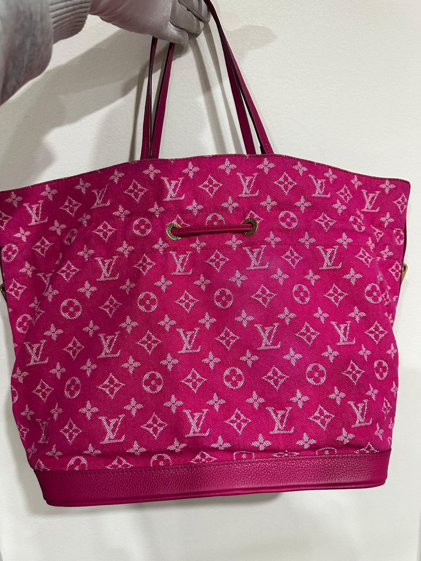 Louis Vuitton neverfull pink denim