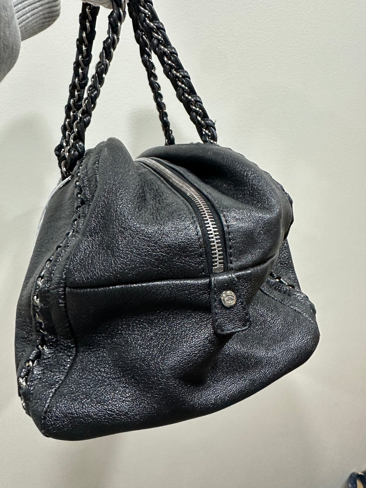 CHANEL leather Boston bag