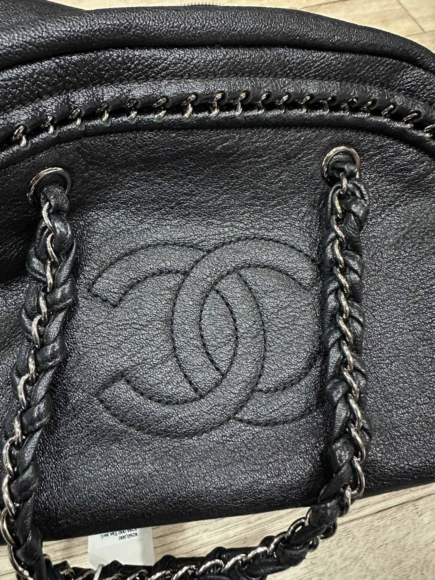 CHANEL leather Boston bag