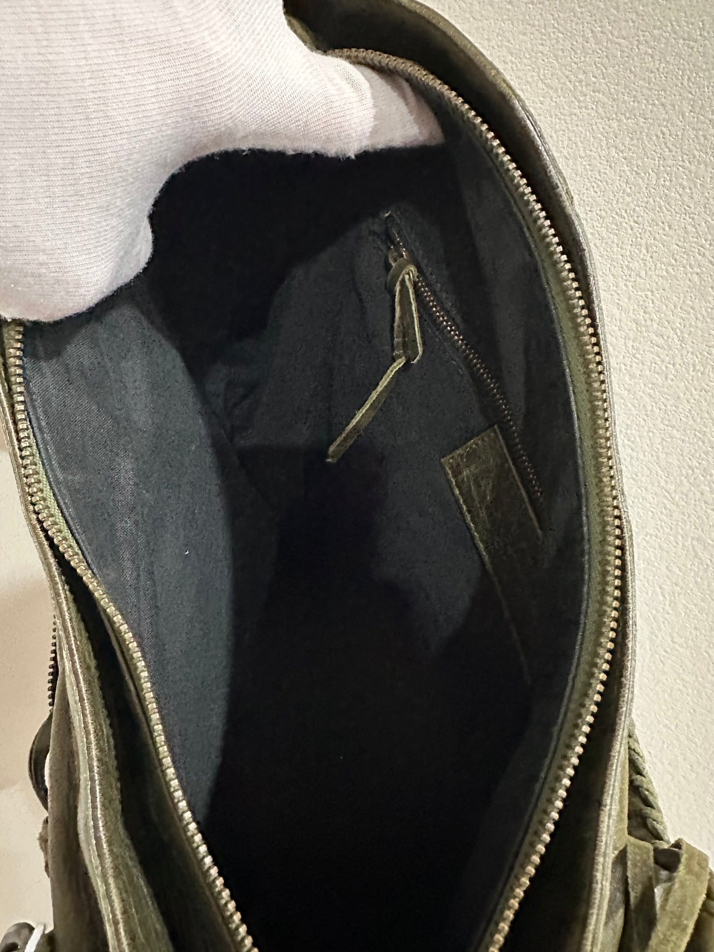 Balenciaga city bag moss green