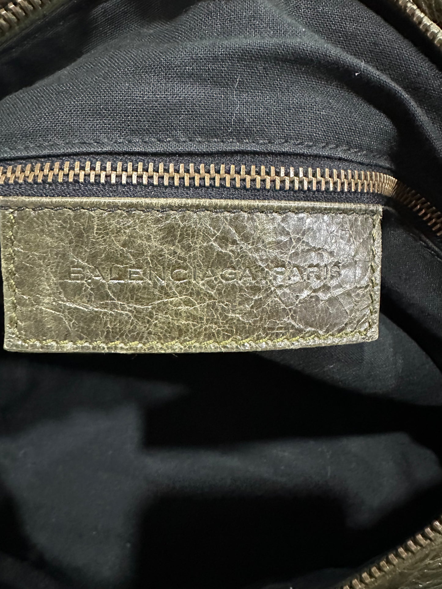 Balenciaga city bag moss green