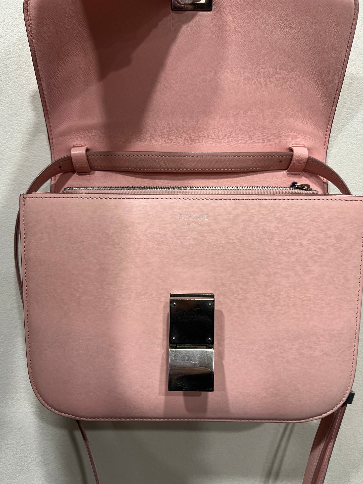CELINE Classic Box Bag in Baby Pink