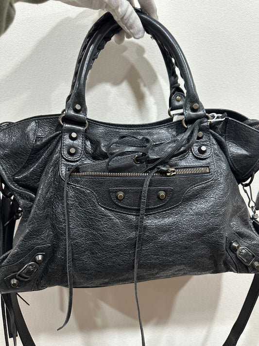 Balenciaga black city bag