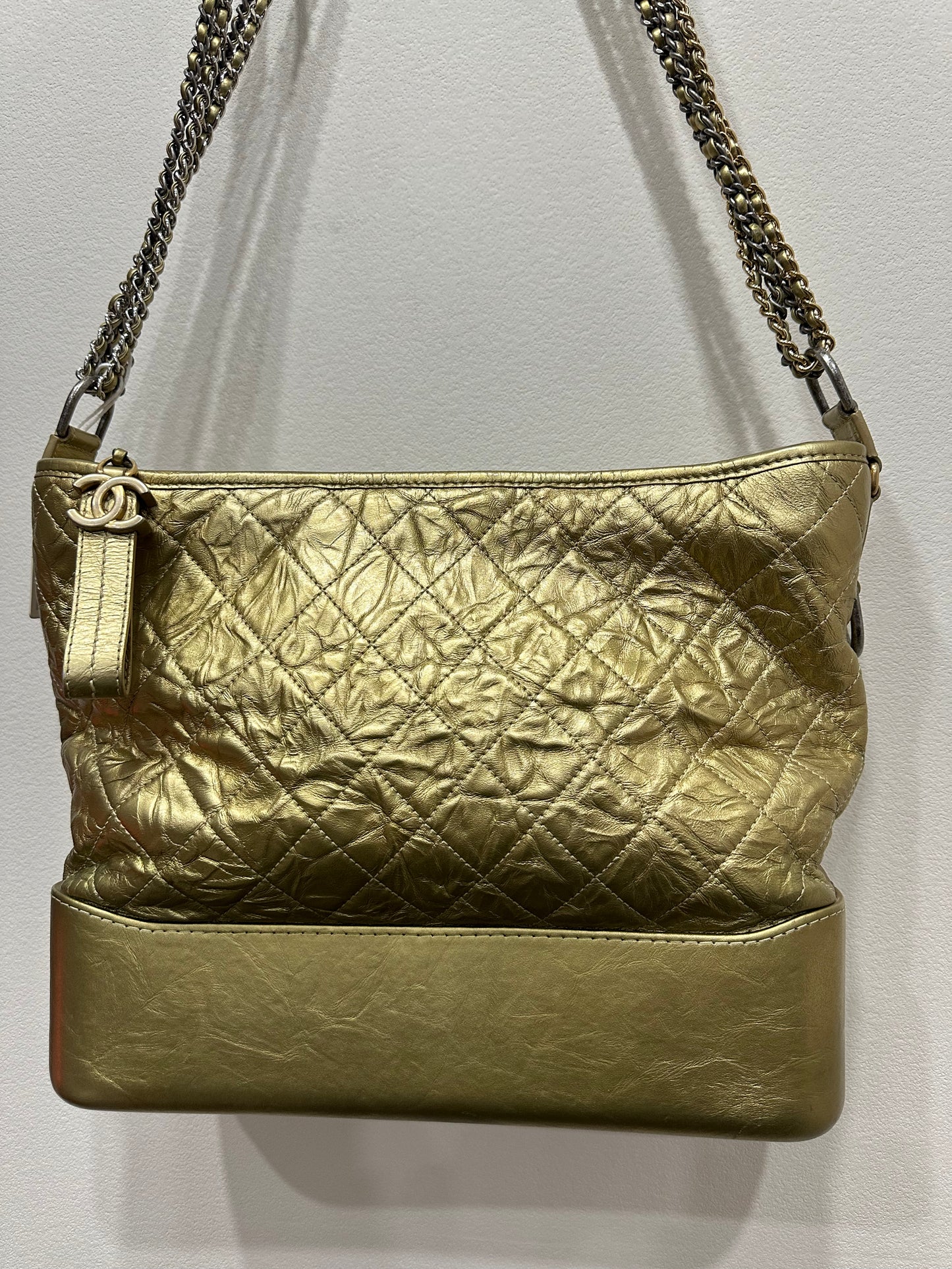 CHANEL Gabrielle Clutch Gold Calfskin shoulder bag