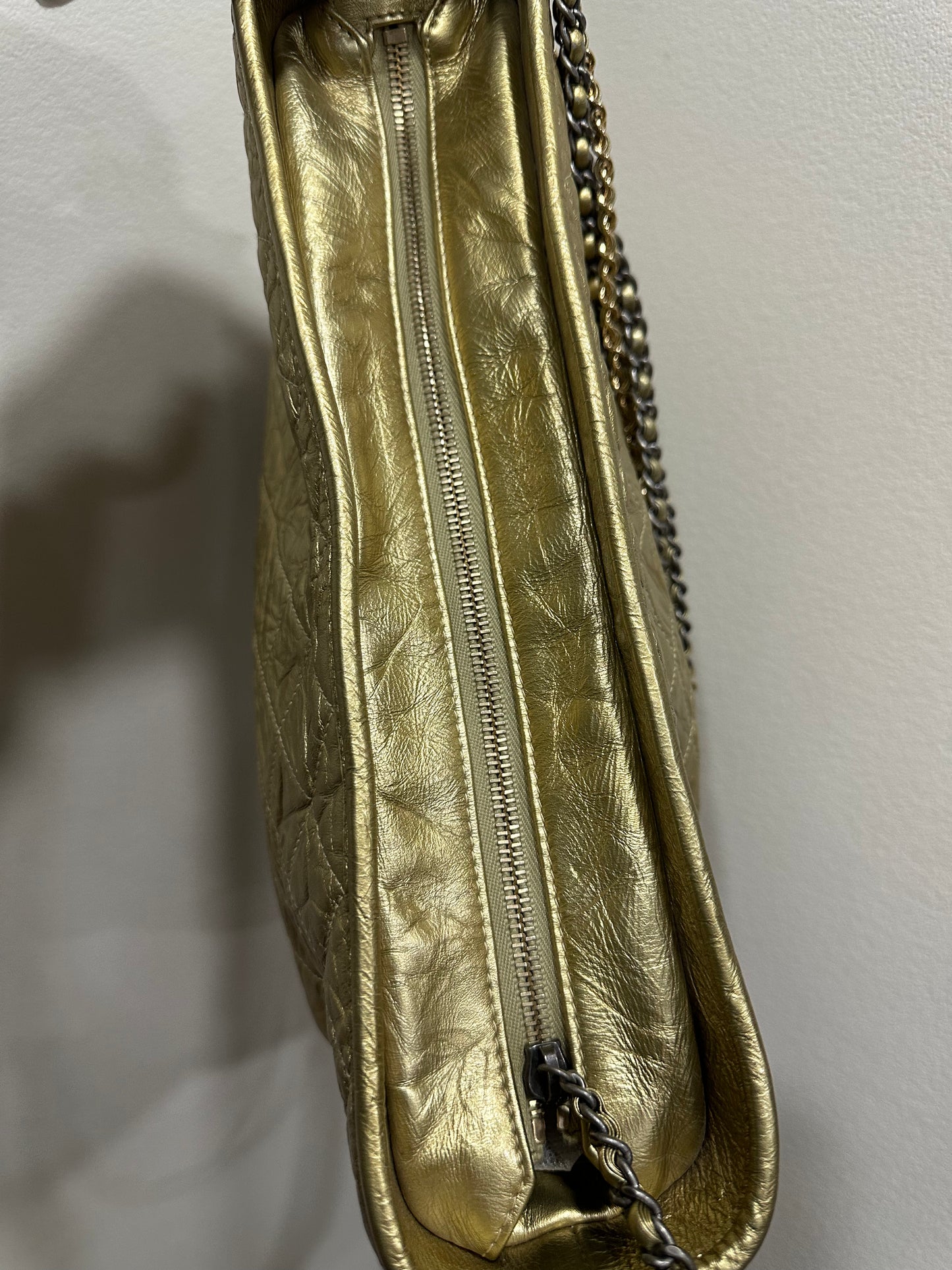 CHANEL Gabrielle Clutch Gold Calfskin shoulder bag