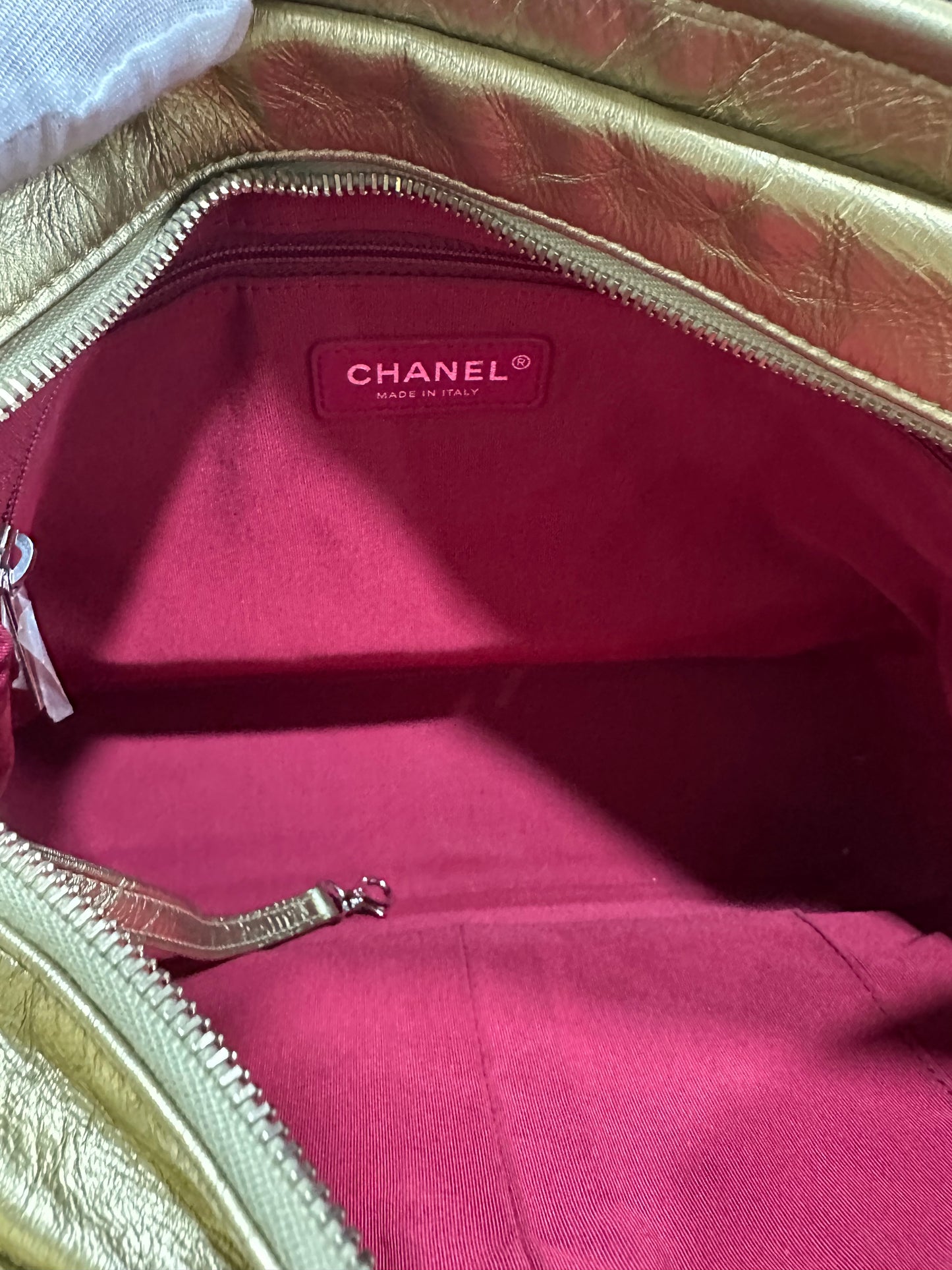 CHANEL Gabrielle Clutch Gold Calfskin shoulder bag