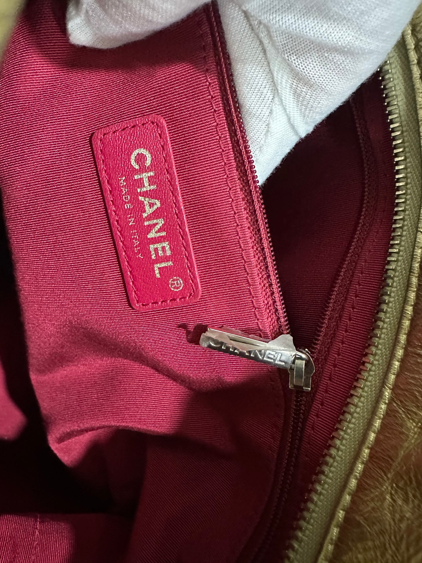 CHANEL Gabrielle Clutch Gold Calfskin shoulder bag
