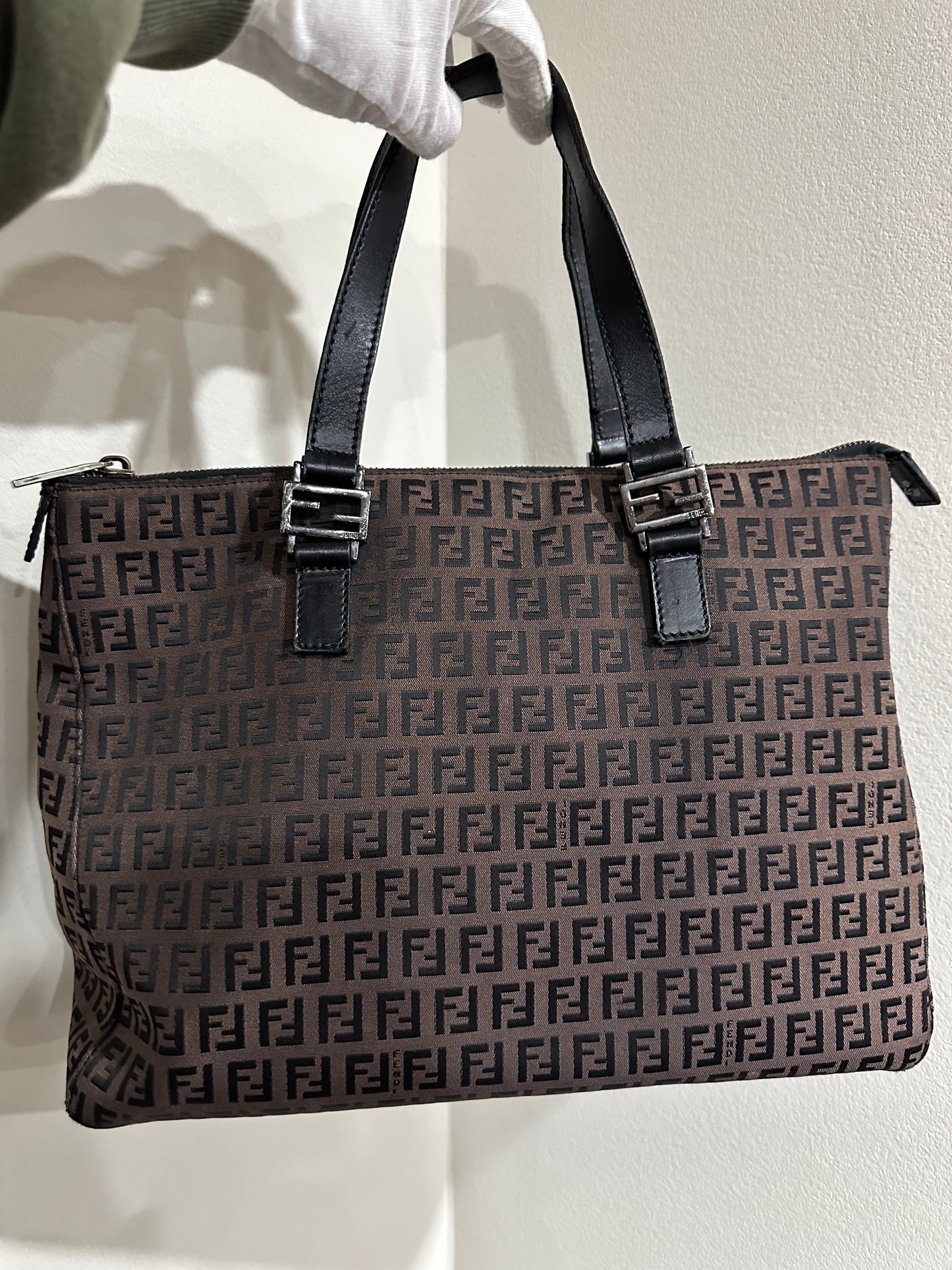 Fendi Brown Zucchino Canvas tote bag