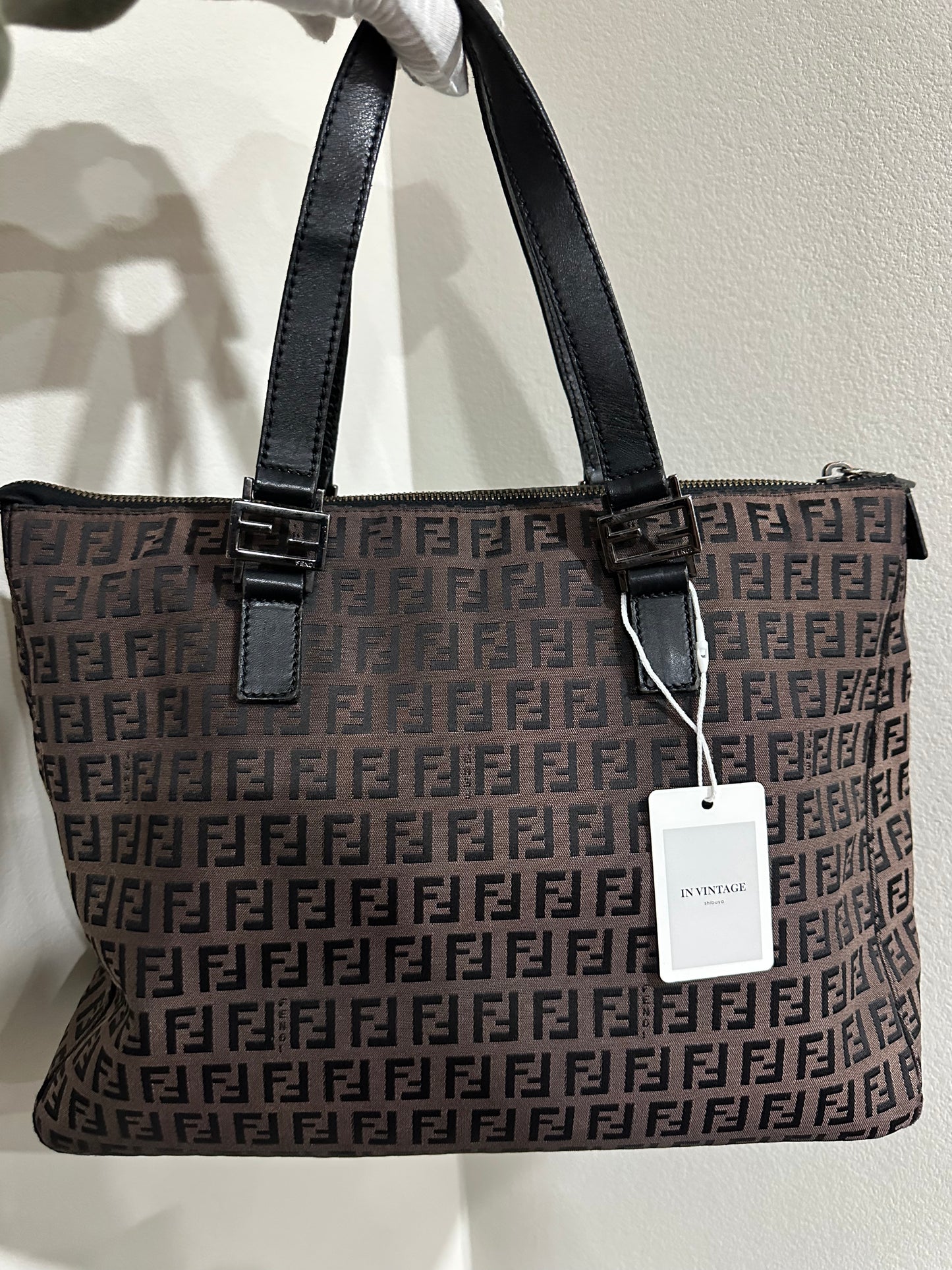 Fendi Brown Zucchino Canvas tote bag