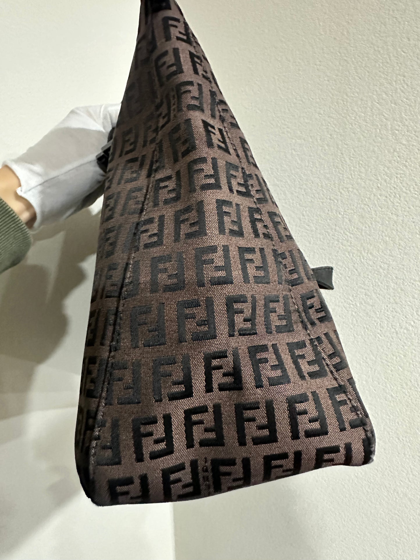 Fendi Brown Zucchino Canvas tote bag