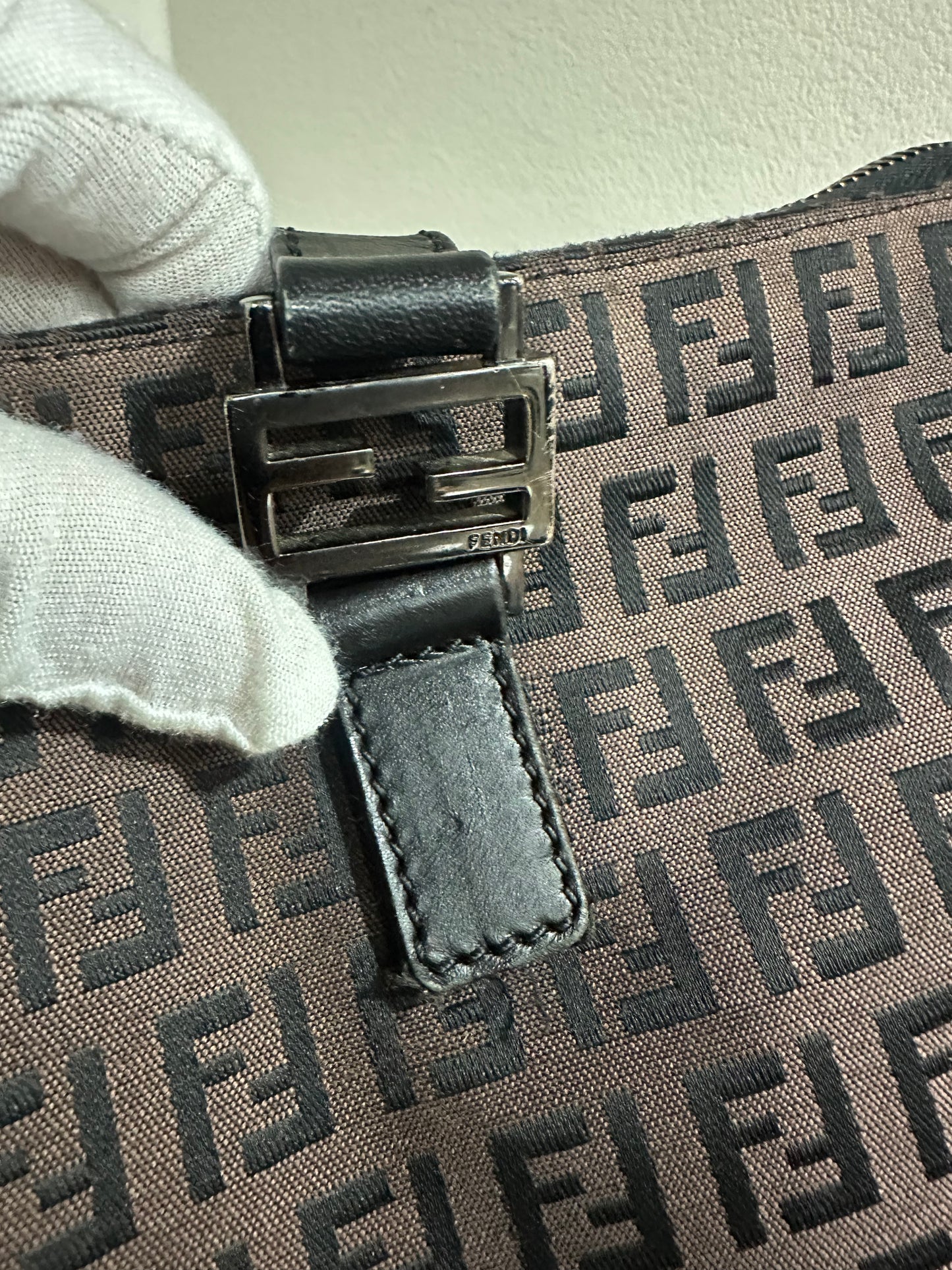 Fendi Brown Zucchino Canvas tote bag