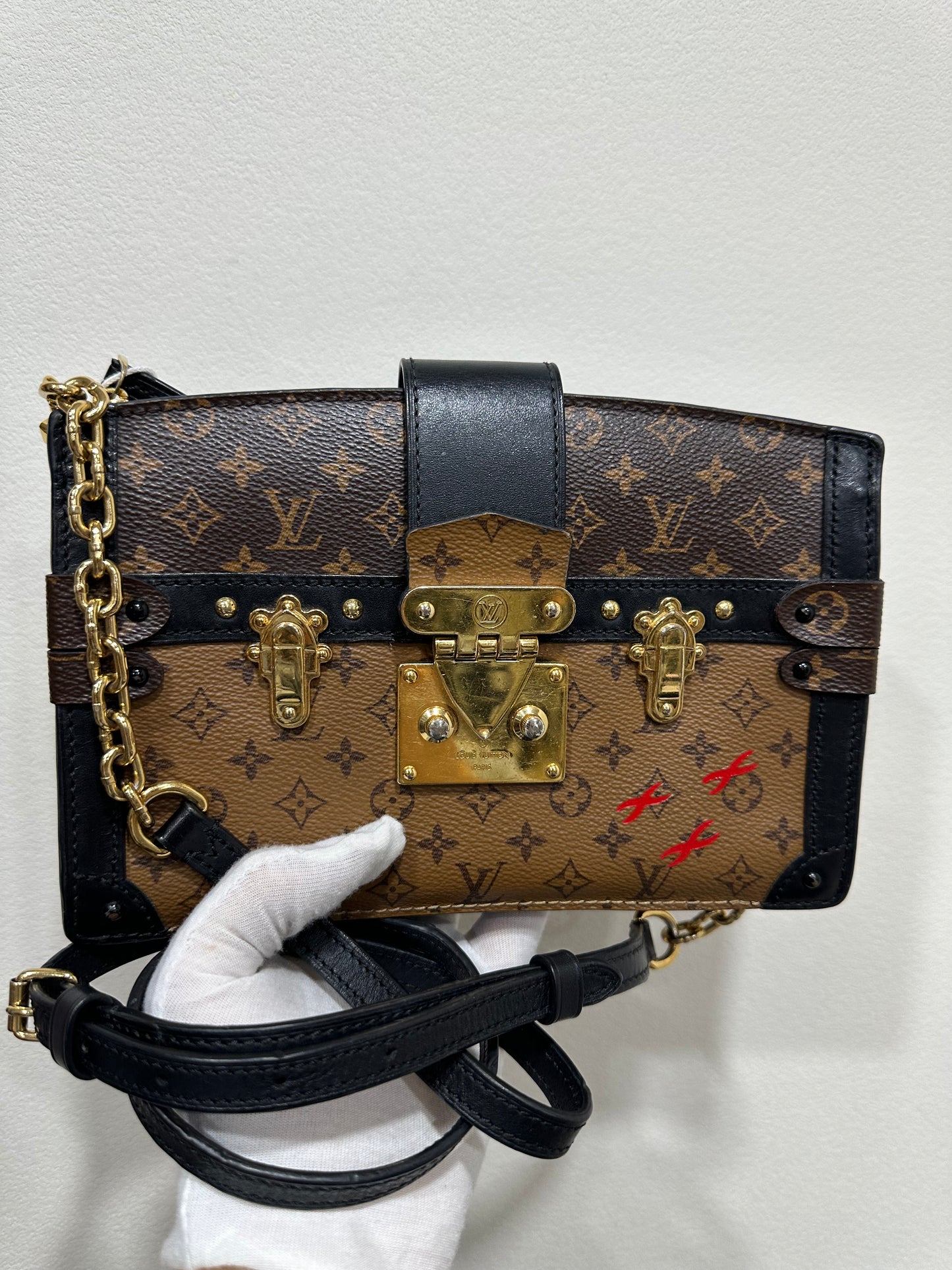 Louis Vuitton Trunk Clutch in Monogram Reverse