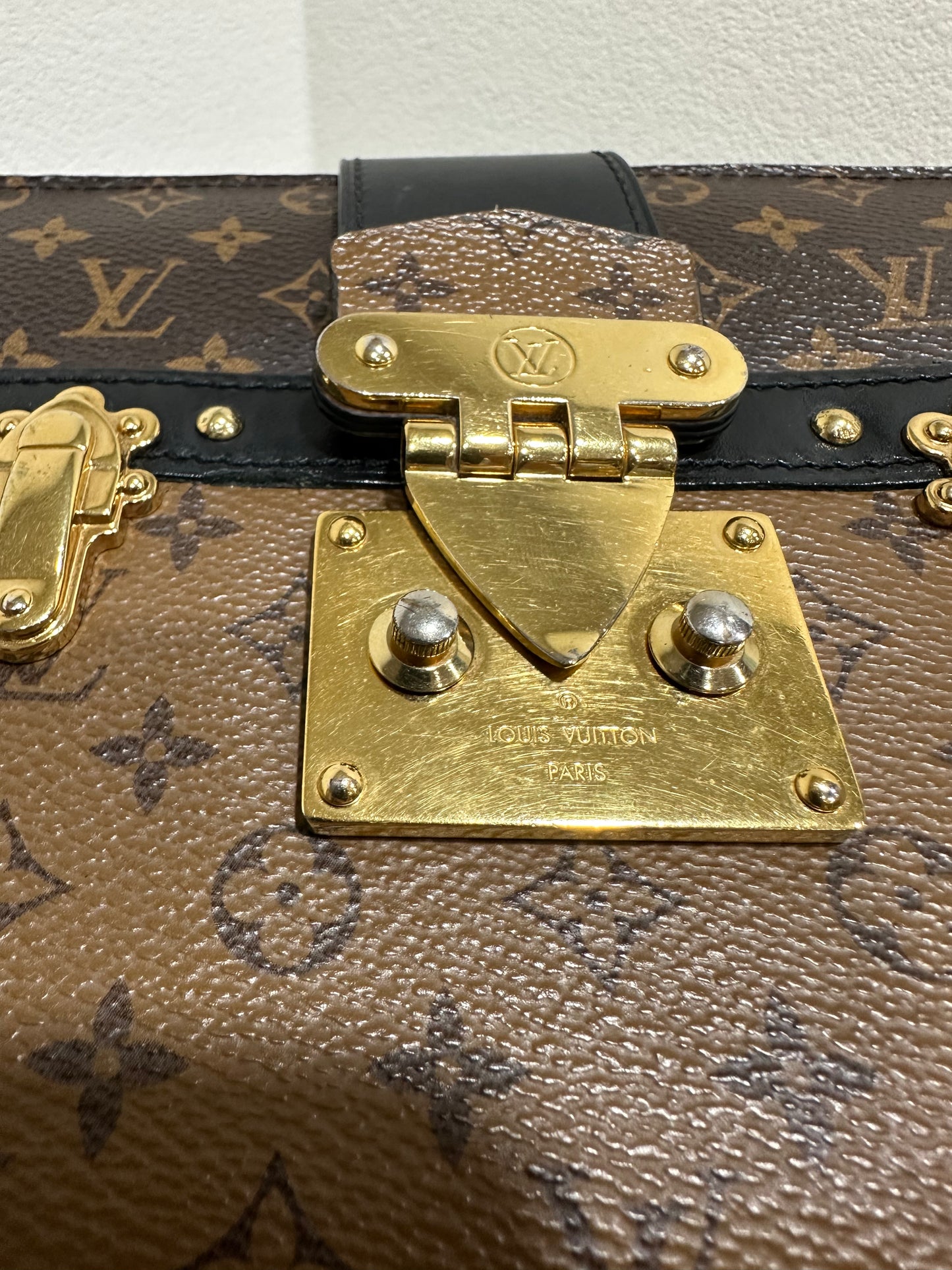 Louis Vuitton Trunk Clutch in Monogram Reverse