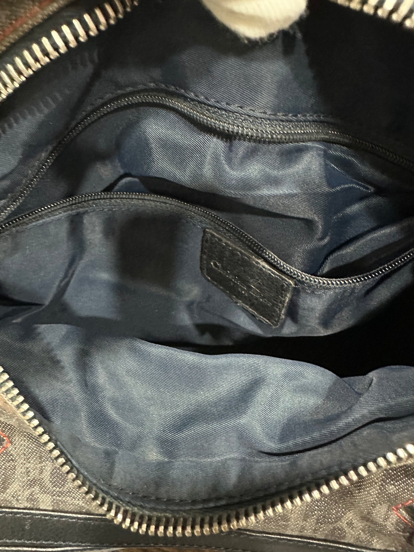 CHRISTIAN DIOR 2005 FW Flight Line Trotter D Logo Hobo Shoulder Bag