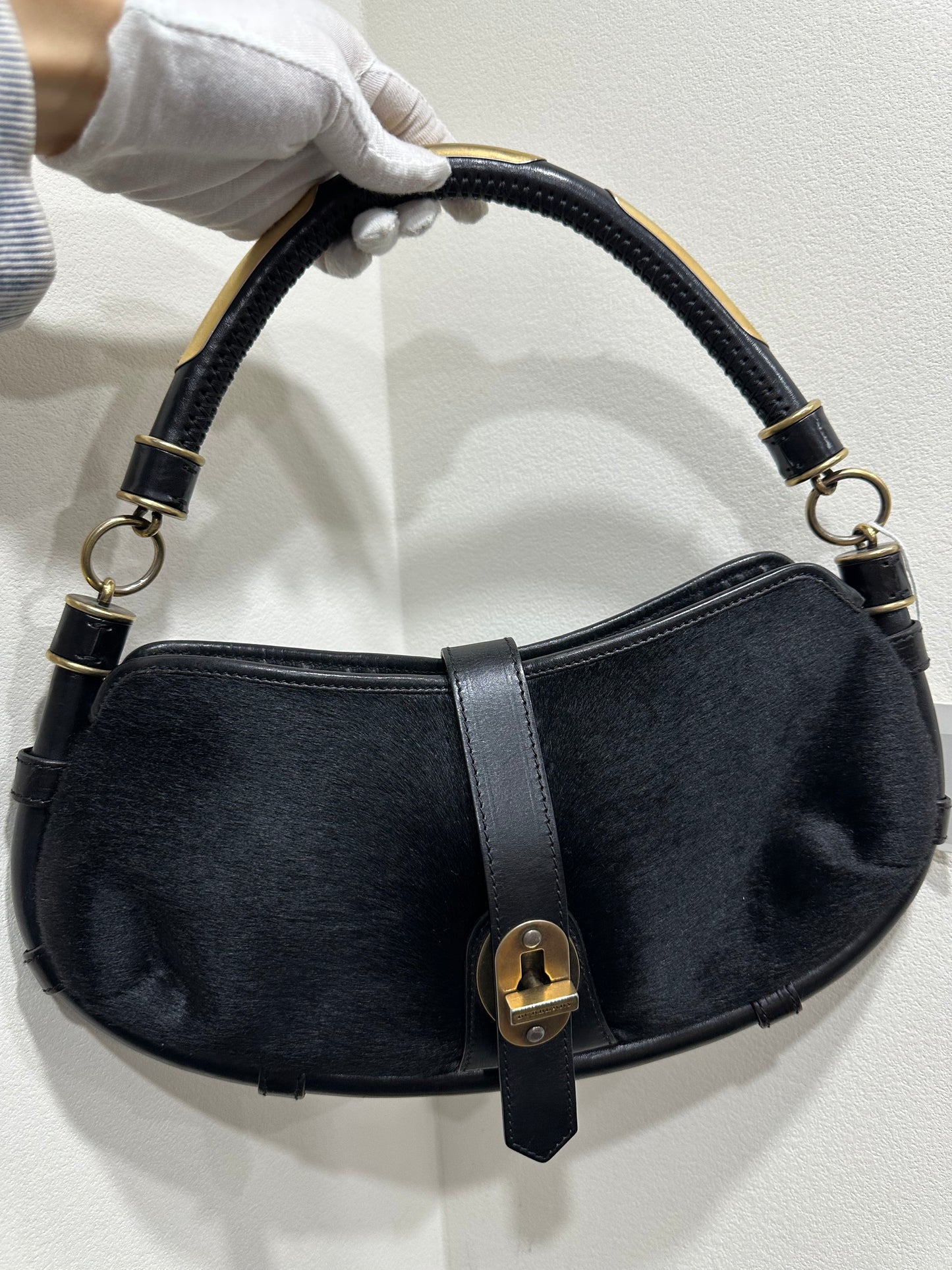 Burberry vintage pony hair rare bag