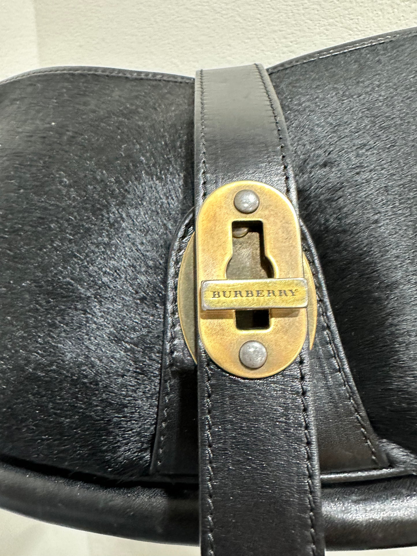 Burberry vintage pony hair rare bag