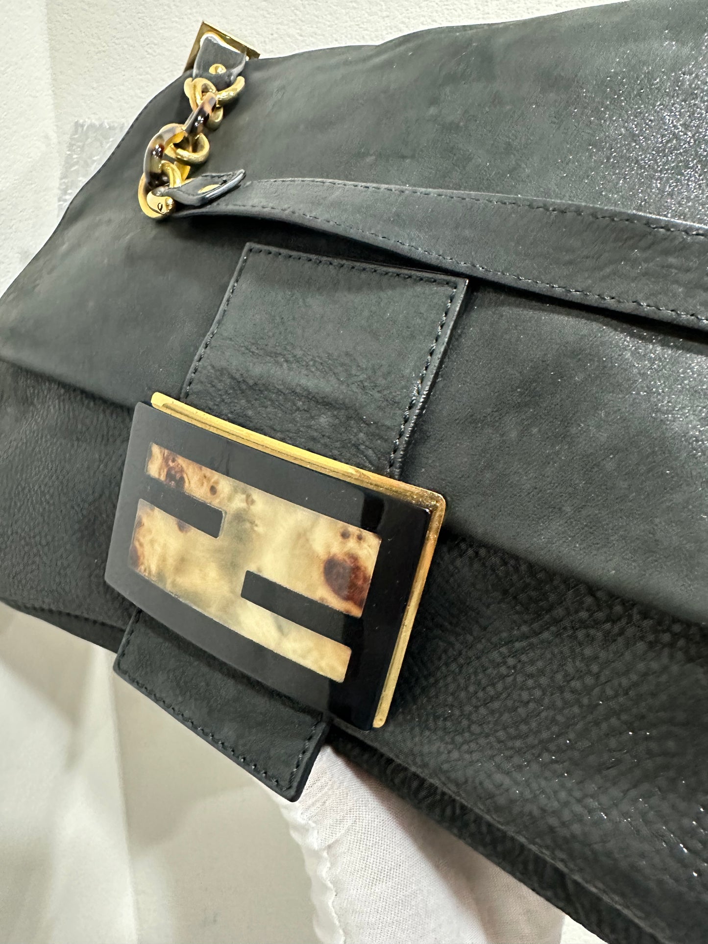Fendi big Mamma Baguette leather