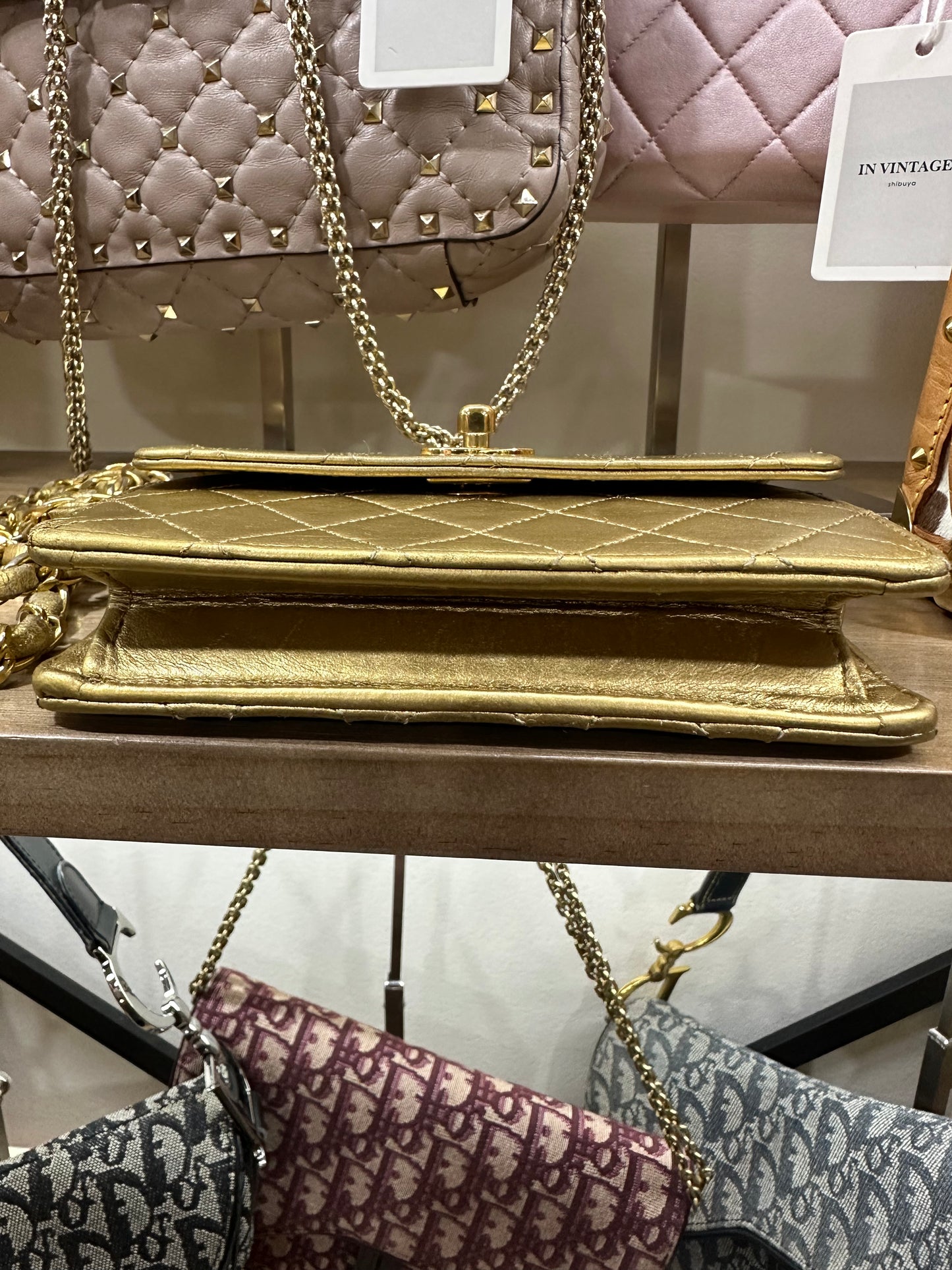 Chanel mini shoulder bag 24K gold 1989〜1991