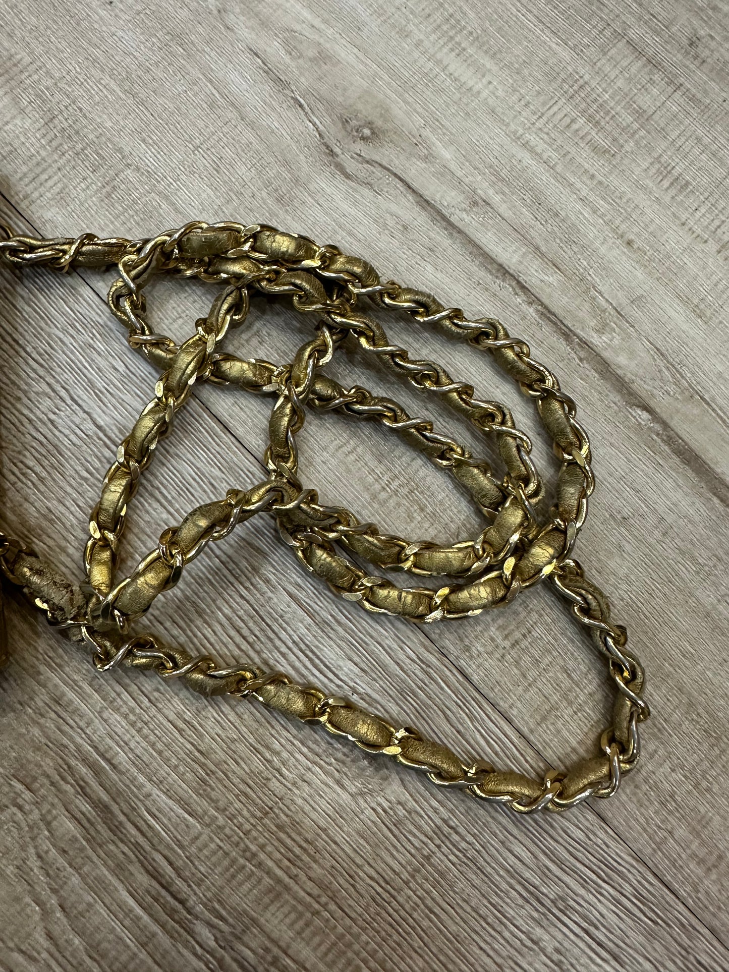 Chanel mini shoulder bag 24K gold 1989〜1991