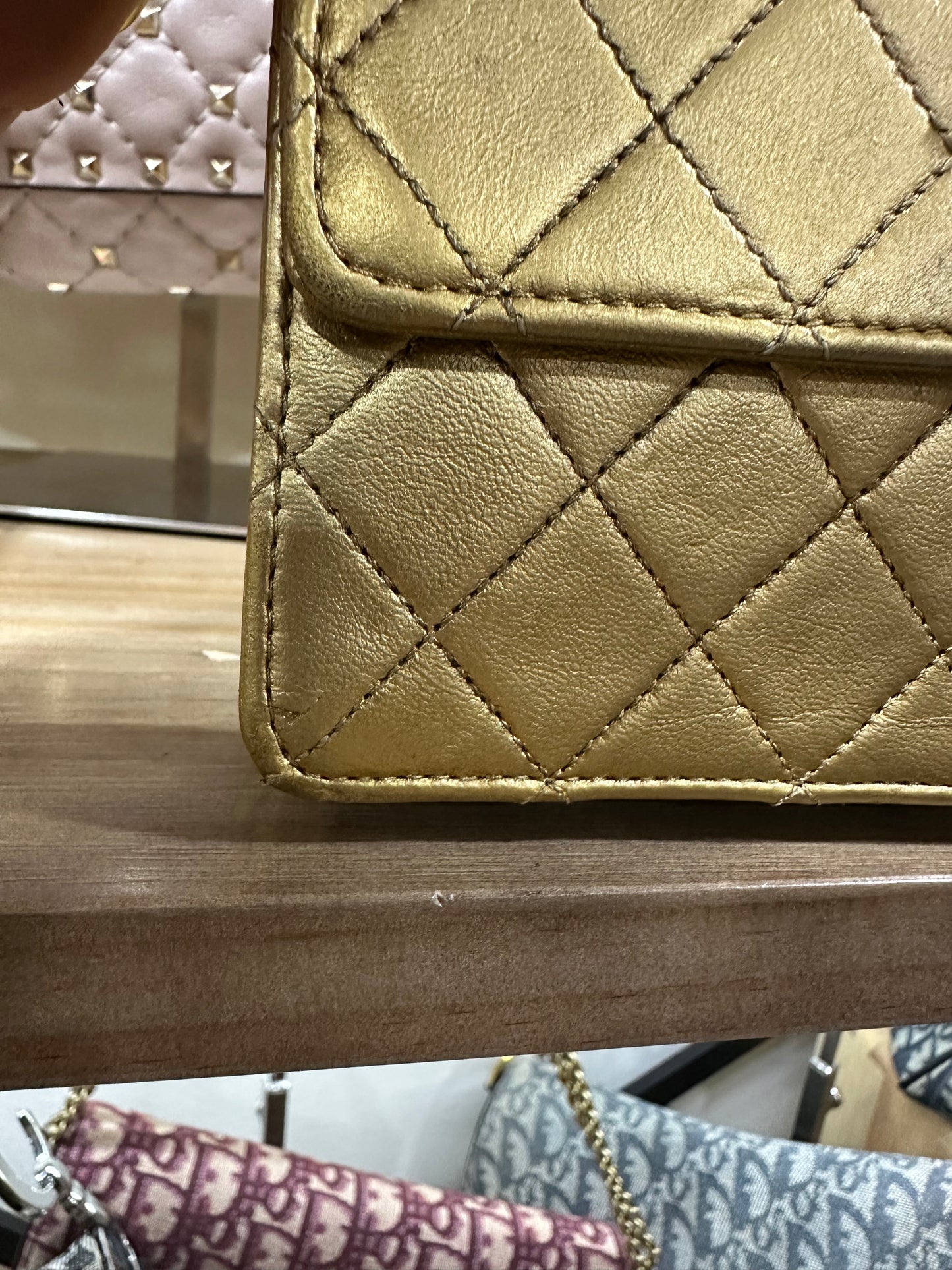 Chanel mini shoulder bag 24K gold 1989〜1991