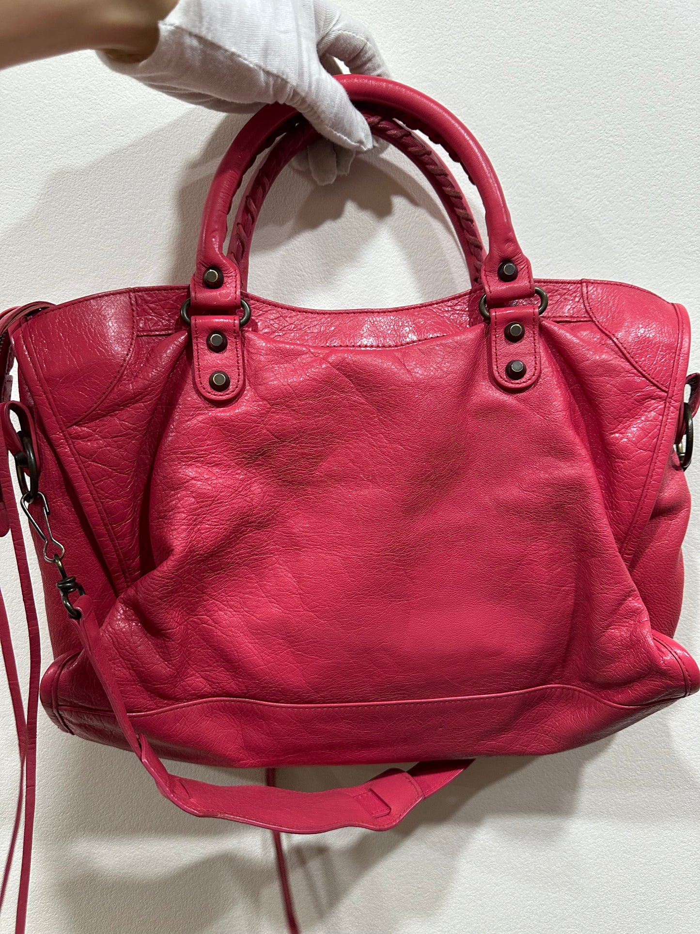 Balenciaga city bag red