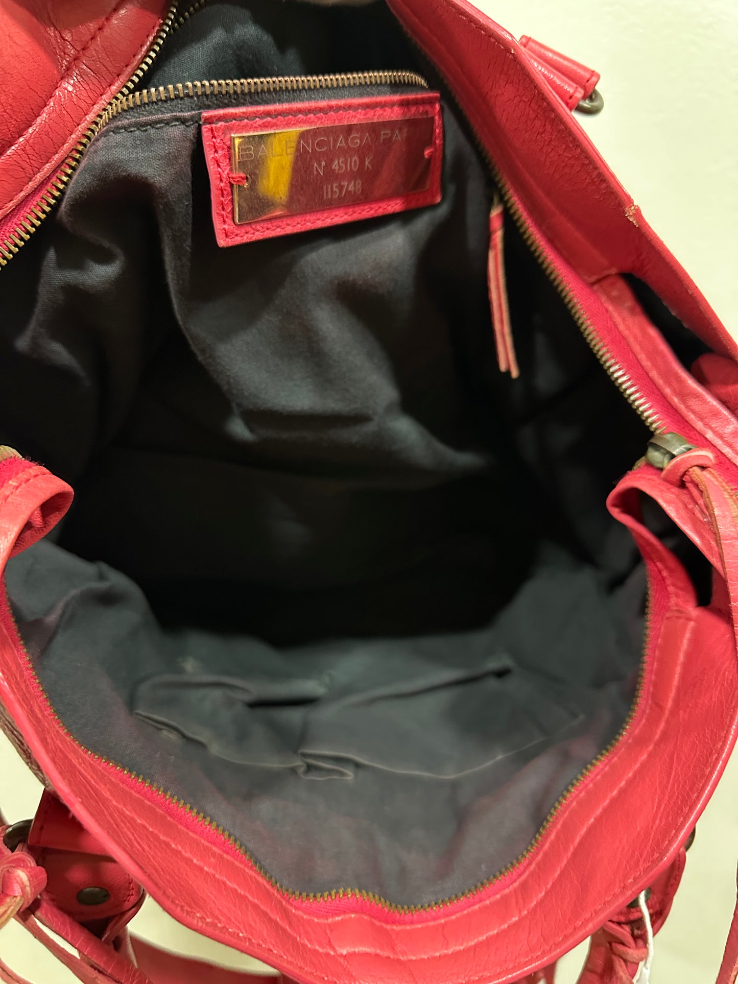 Balenciaga city bag red