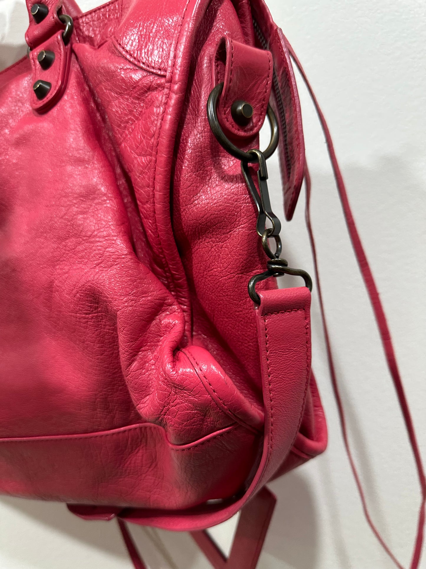 Balenciaga city bag red