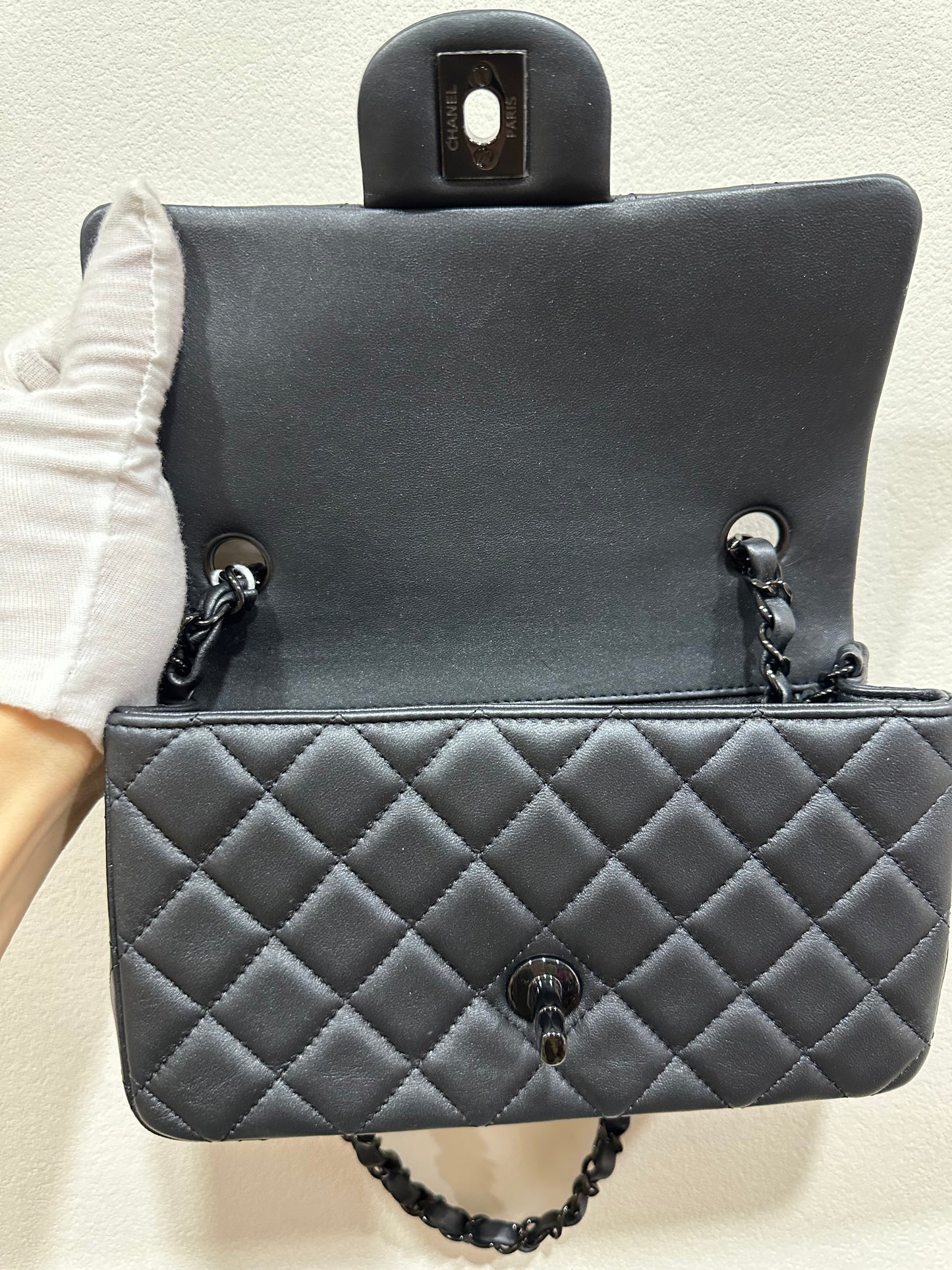 Chanel Mini Classic Flap bag in So Black