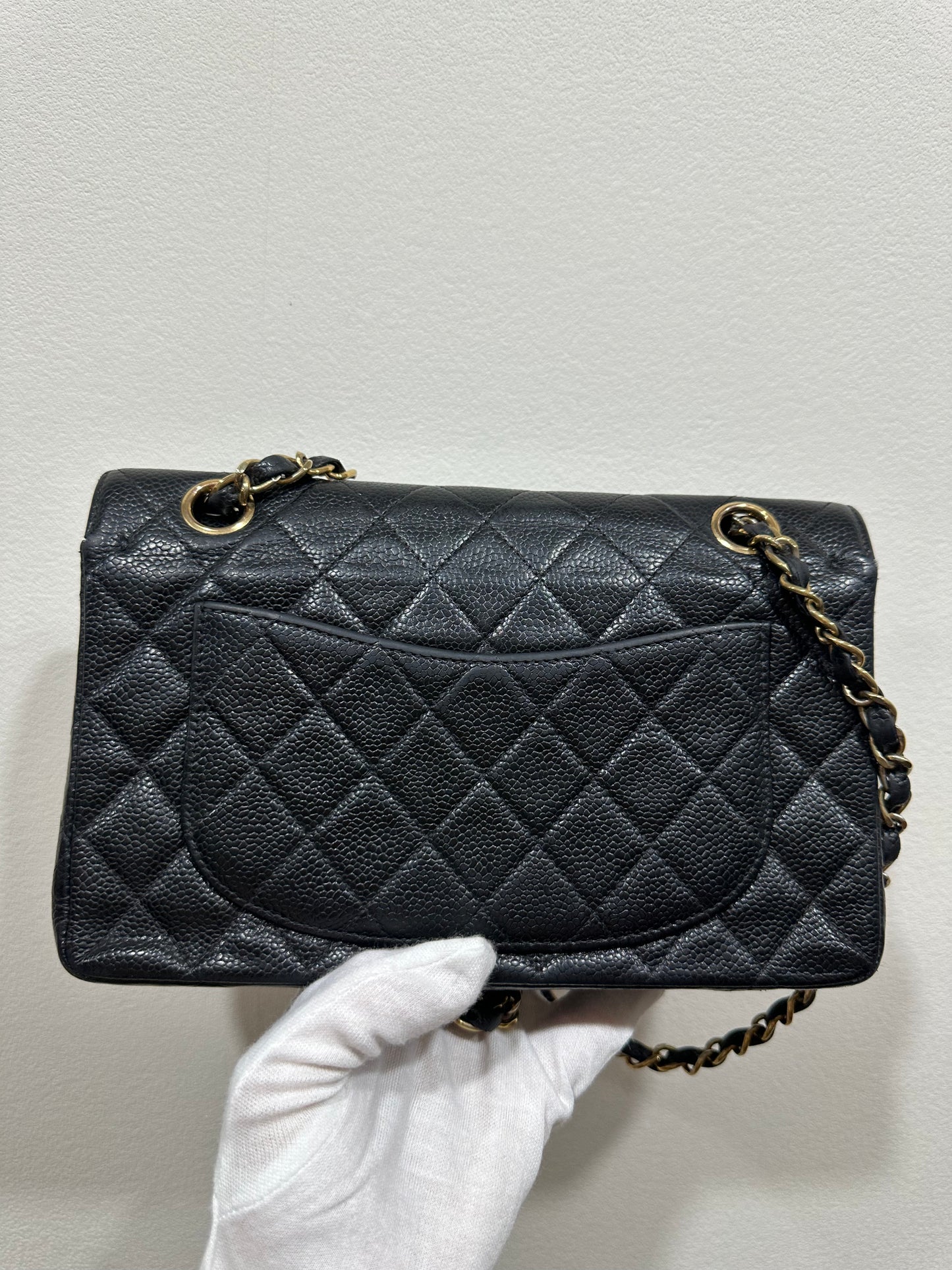 Chanel caviar timeless double flap 23