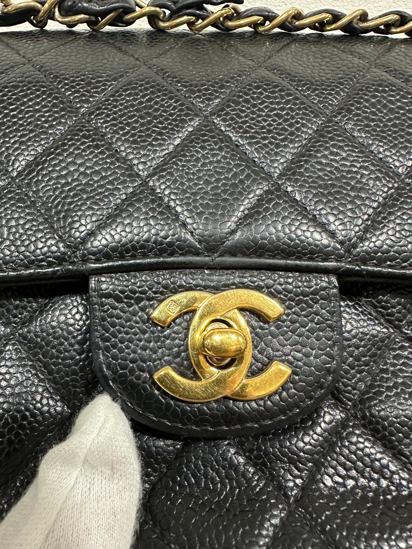 Chanel caviar timeless double flap 23
