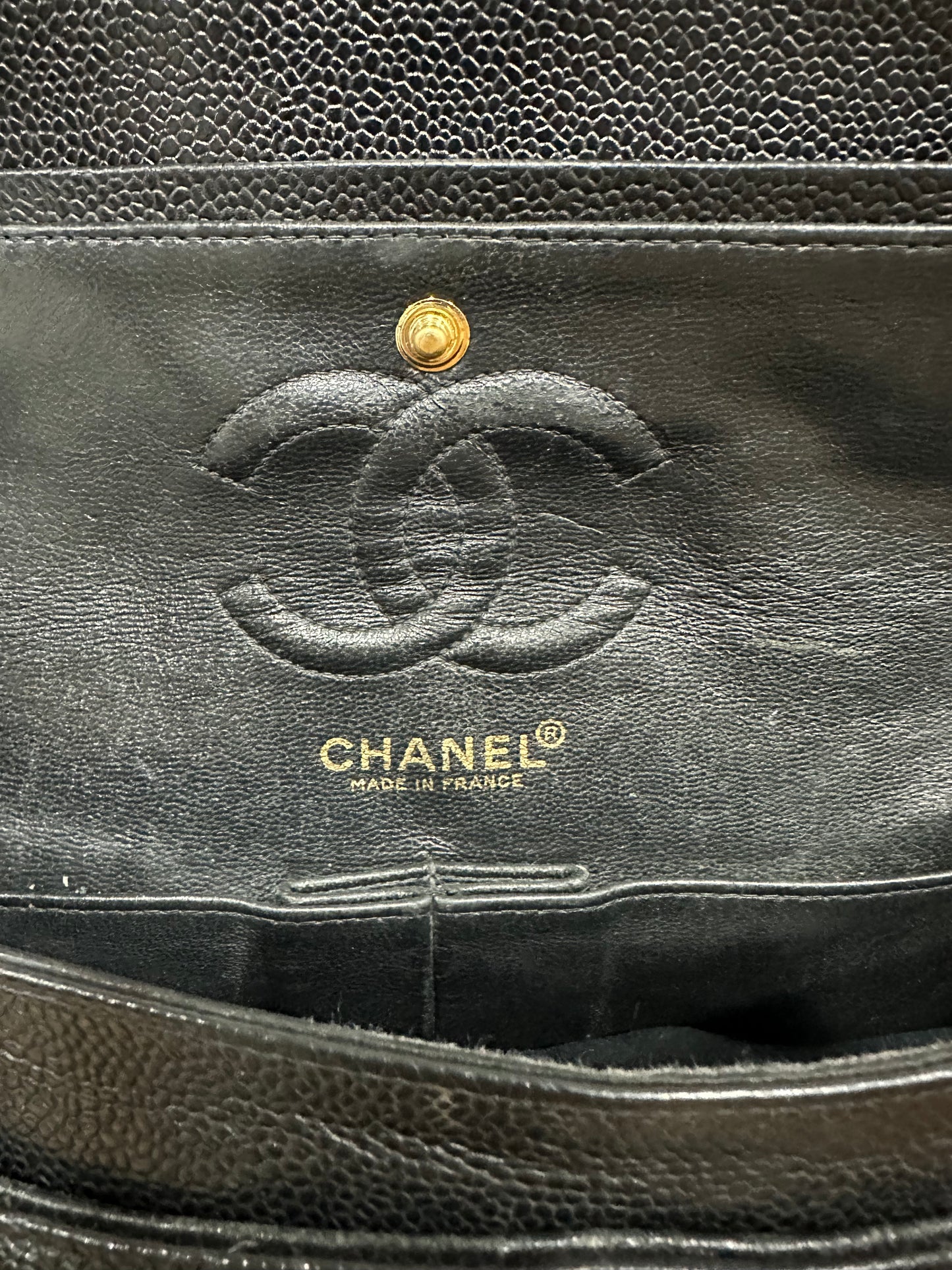 Chanel caviar timeless double flap 23